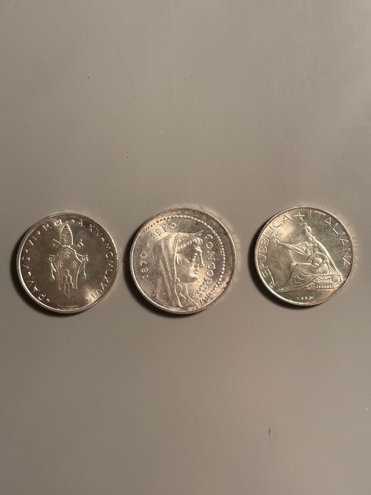 Ιταλία, Βατικάνο. 500 + 1000 Lire argento (3 monete)  (χωρίς τιμή ασφαλείας) #1.0