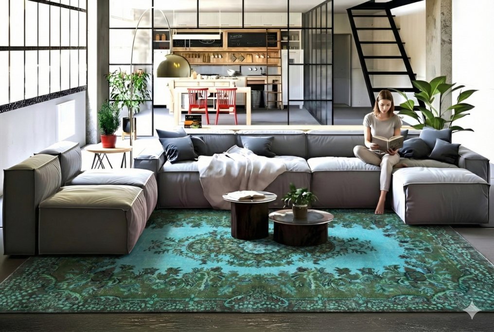 Turquoise κλασικό - Χαλί - 275 cm - 175 cm - √ Χειροποίητο √ Πιστοποιητικό #1.0