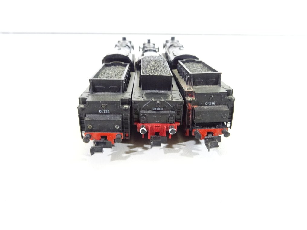 Fleischmann, Trix H0 - Locomotiva a vapor com vagão de carvão (3) - Conjunto de 3 Lok Bastler #4.3