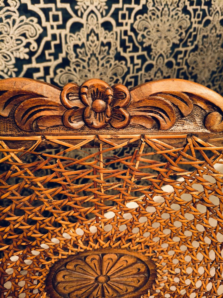 单边椅 - 橡木, Riet - 独特的编织椅子 #3.2