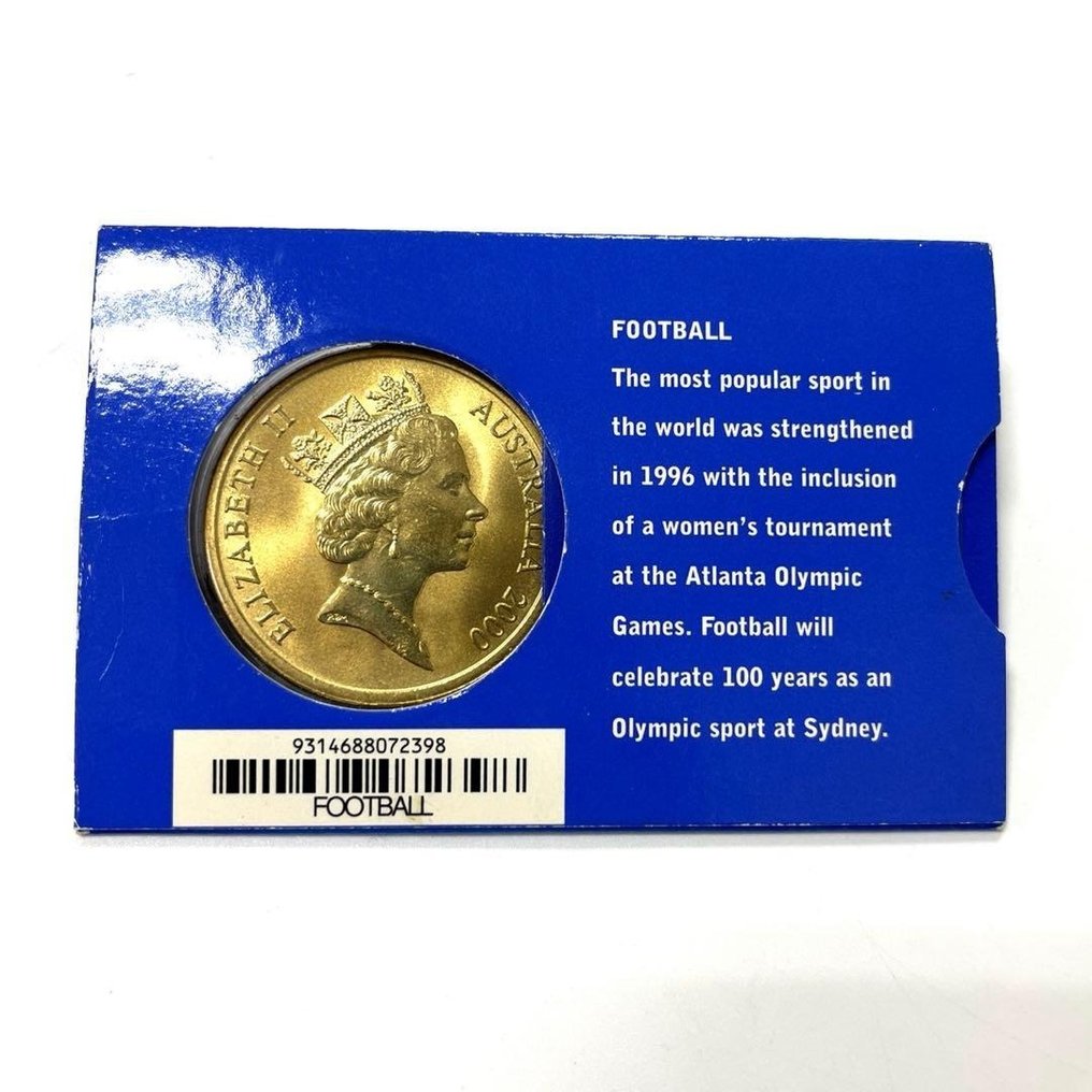 Australia. Sydney 2000 Olympic Games Commemorative 5 Dollars Coins, Softball & Football (2-Coin Set), with  (No reserve price) #2.1