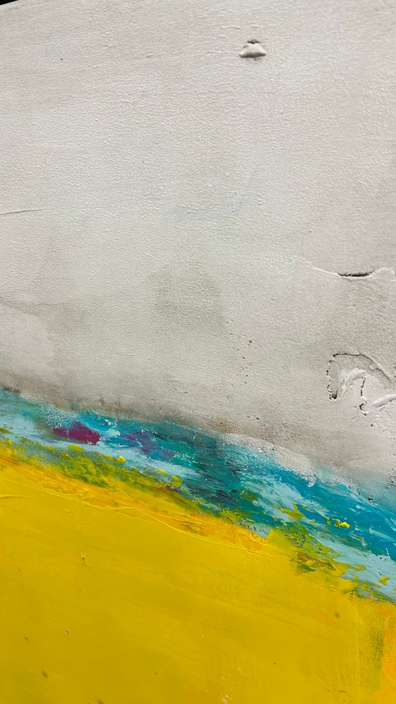 Stefanie Raus - Abstrakte Landschaft gelb II #3.2