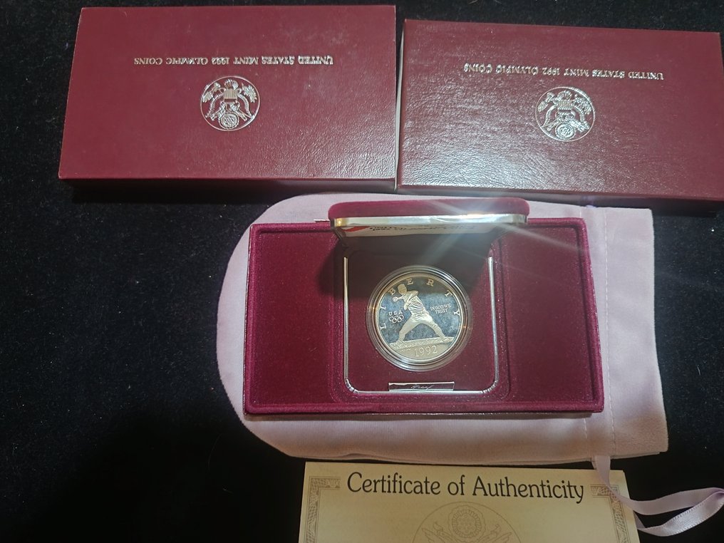 United States. 1 Dollar 1992 " The US Olympic Coin 1 Coin Silver Proof (No reserve price) #2.1