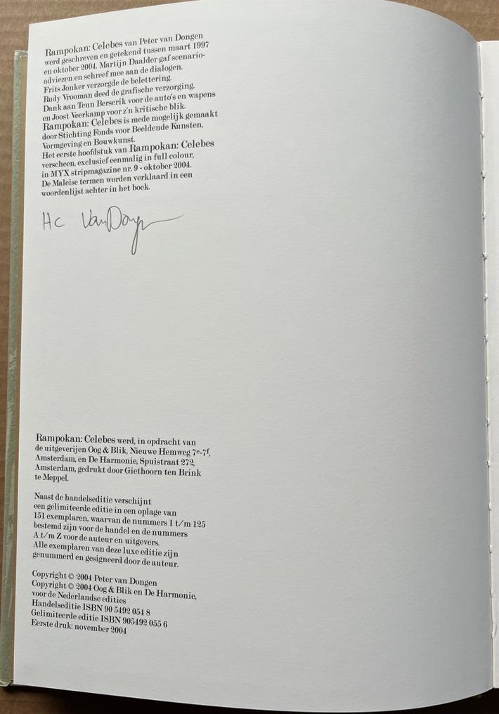 Peter van Dongen - Rampokan - Celebes - Luxe HC - 1 Album - Rajoitettu ja numeroitu painos - 2004 #3.2