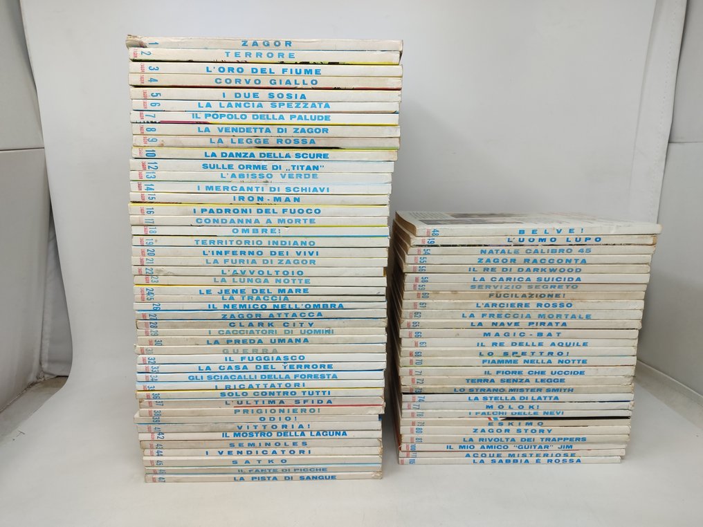 Lotto 72x - Zagor scritta rossa numeri misti da 1 a 115 - 72 Fumetti - Genoptryk #1.0