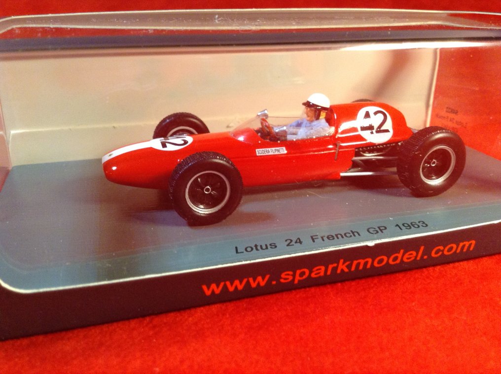 Spark 1:43 - Rennwagenmodell - ref. #S4822 Lotus BRM F.1 Scuderia Filipinetti French GP 1963 #42 Phil Hill - Ausgezeichnete Qualität - Limitierte Edition - Heute schwer zu finden #1.0