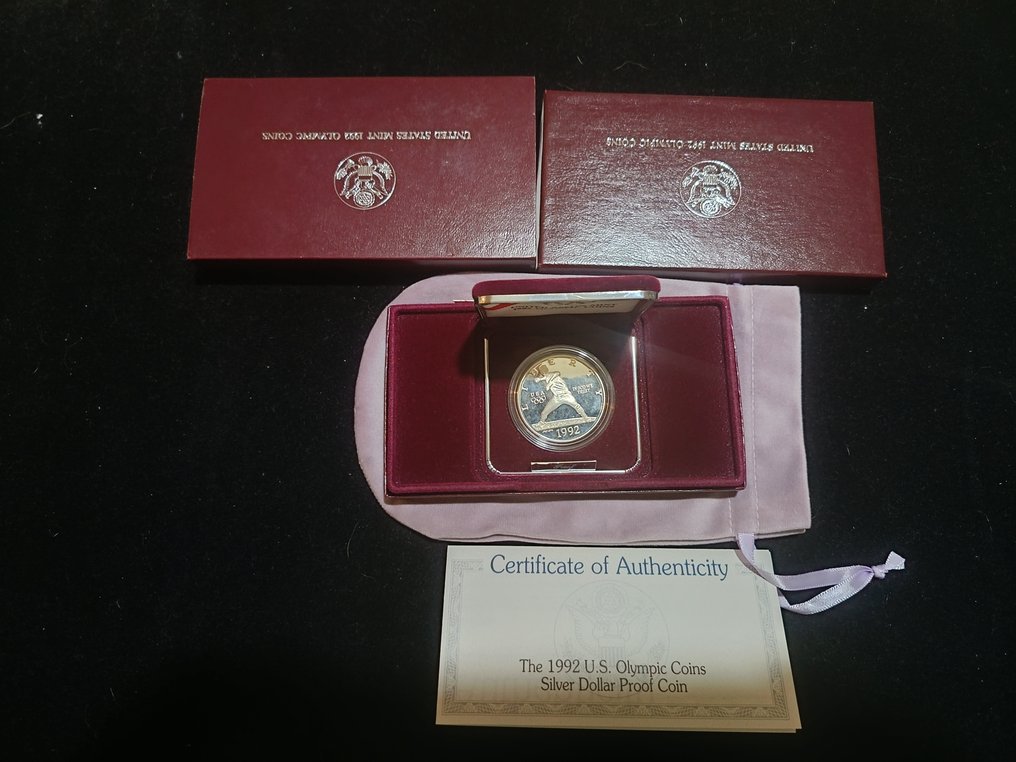 United States. 1 Dollar 1992 " The US Olympic Coin 1 Coin Silver Proof (No reserve price) #3.2