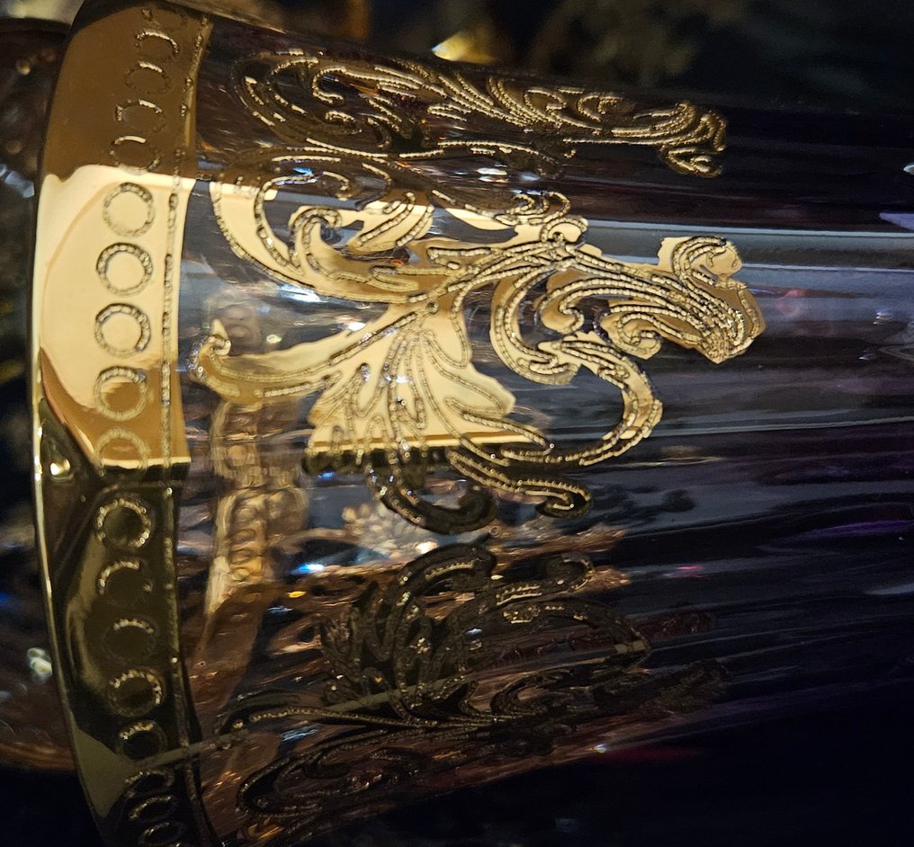 ISMIE LUX - Service à boisson (6) - Bijoux énormes et lourds, un long drink en or. - Cristal #4.3