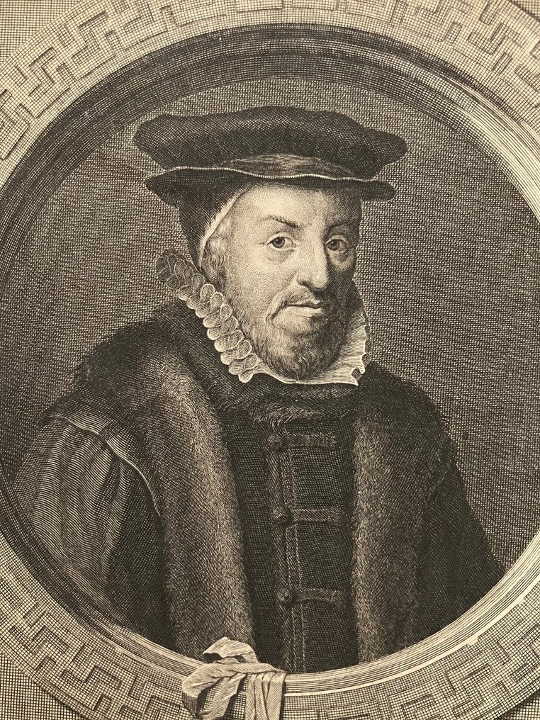 Pieter van Gunst - Nicholas Bacon - Copperplate Portrait - 1700 #2.1