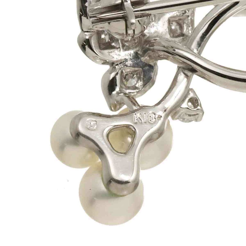 Mikimoto - Brosch - 18 kt Vittguld #4.3