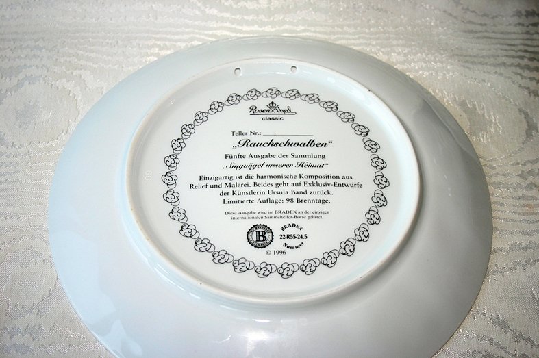 Rosenthal - Ursula Band - 盘子 (3) - 瓷 - Bradex 限量版 #3.2