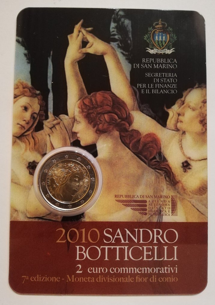 Σαν Μαρίνο. 2 Euro 2010/2023 "Botticelli' + "Signroelli" (2 coins)  (χωρίς τιμή ασφαλείας) #4.3