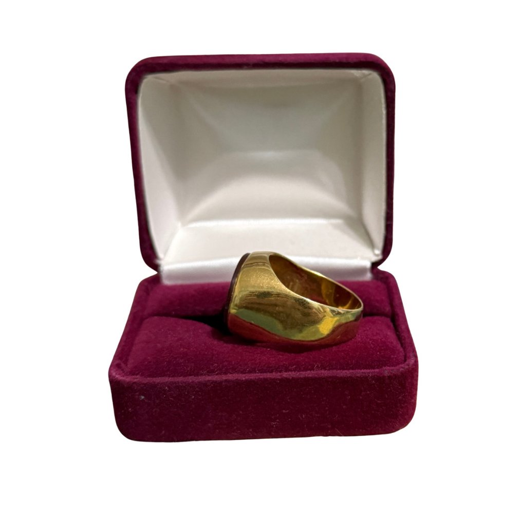 Ring - 18 kt. Yellow gold Carnelian - Alexander The Great #3.2