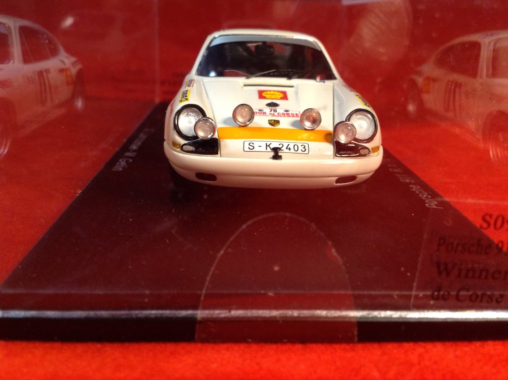 Spark 1:43 - Voiture de course miniature - ref. #S0945 Porsche 911 R Coupé 1° Rally Tour de Corse 1969 #70 Larrousse/Gelin - Qualité excellente - édition limitée - difficile à trouver aujourd'hui #4.3