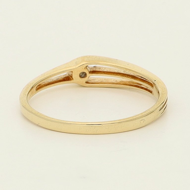Sans prix de réserve - Bague - 14 carats Or jaune - 0.04ct. tw. Diamant (Naturelle) #3.2