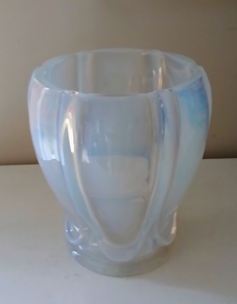 Vase -  Les Godrons  - Opalescent glas #1.0