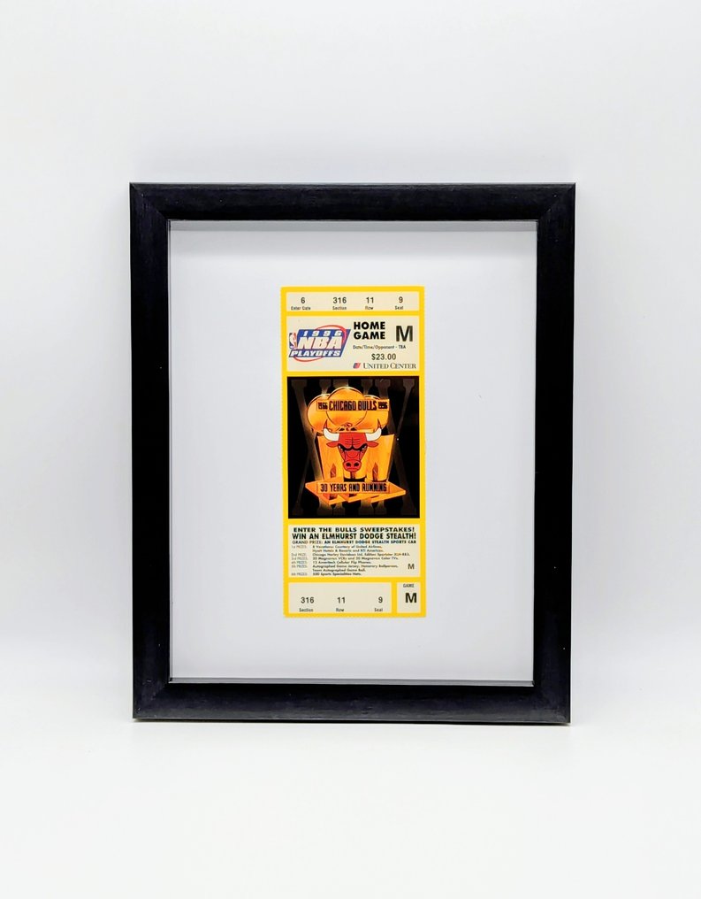芝加哥公牛队 - NBA - Michael Jordan - 1996 - 门票, 第四届NBA总冠军，季后赛门票  #2.1
