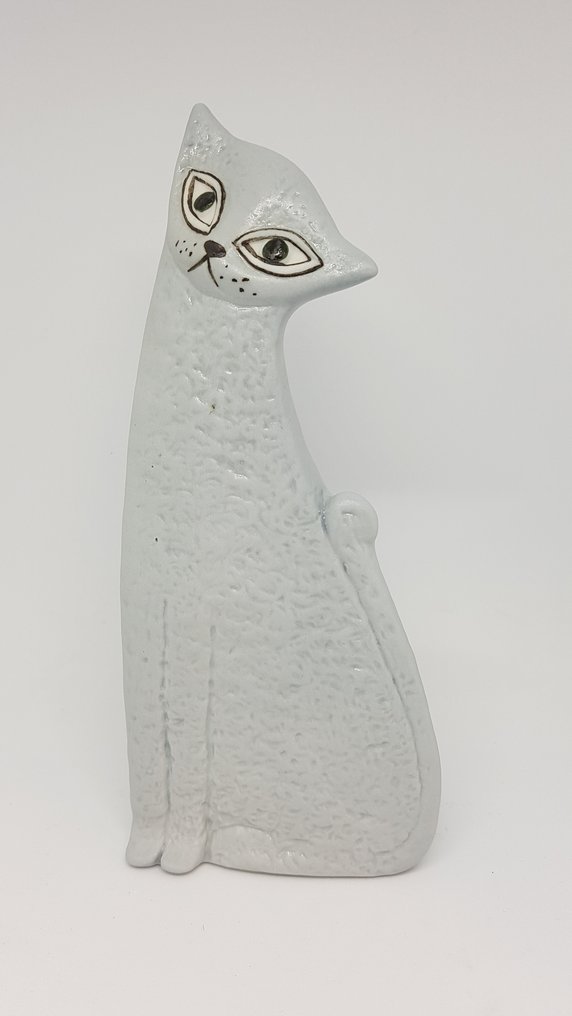 Royal Dux - 小塑像 - Stylized sitting cat - 素瓷 #2.1