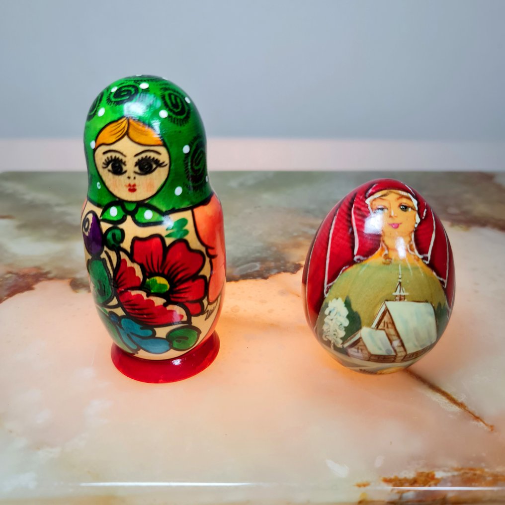Artisanal - Παιχνίδι Ornement décoratif (4) - poupées faites main et œuf - 1990-2000 - Ρωσία #1.0