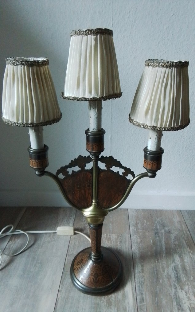 Possibly Charlos de La Pluente Antique - Φωτιστικό δαπέδου - Ορείχαλκος, Ξύλο #2.1