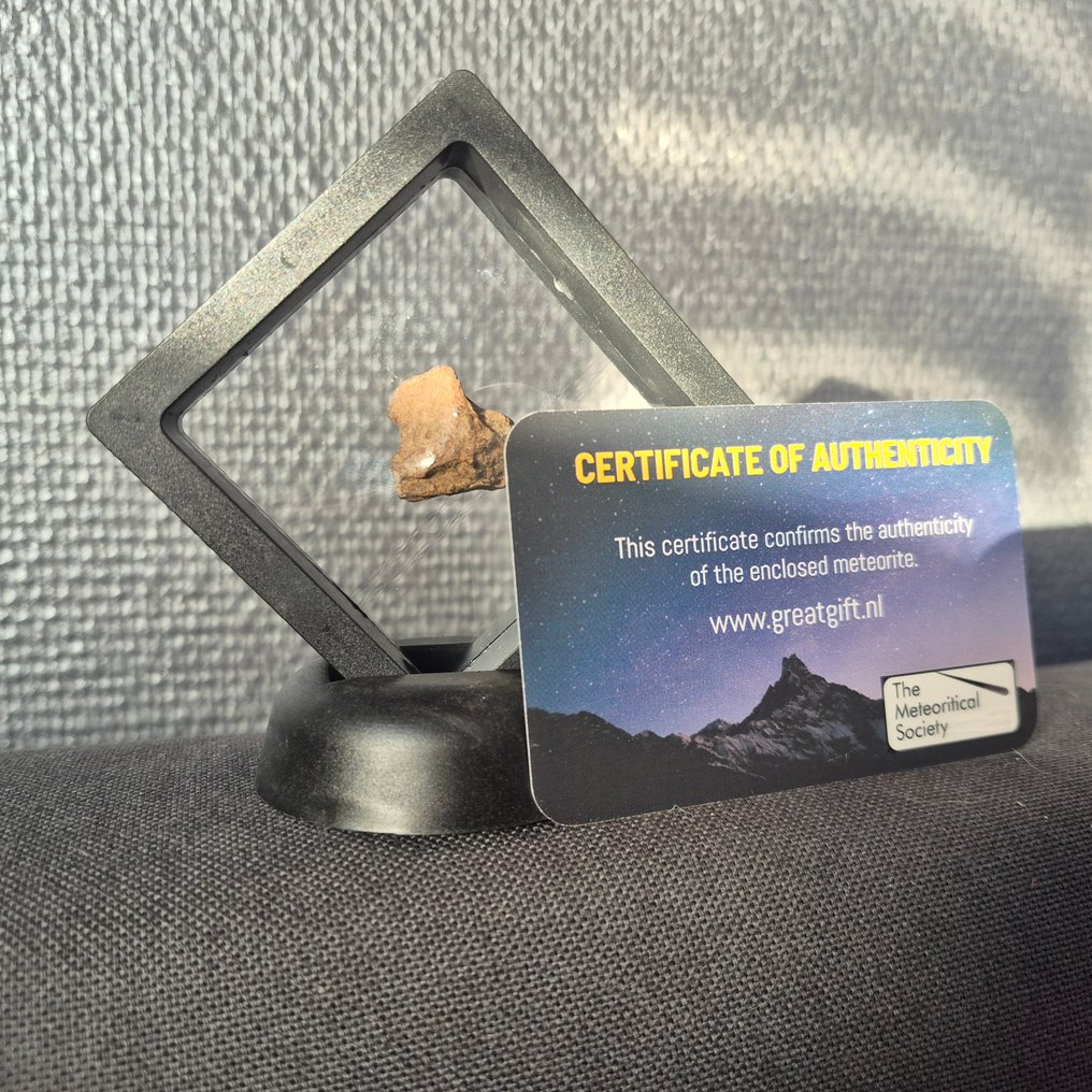 陨石收藏 - SERICHO - AL HAGGOUNIA 001 在显示中 - 高度: 7 cm - 闊度: 7 cm - 6.34 g - (2) #4.3