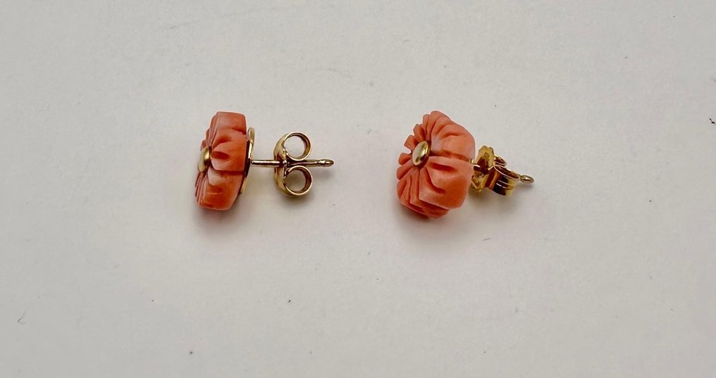 Coral - Silver - Earrings #4.3