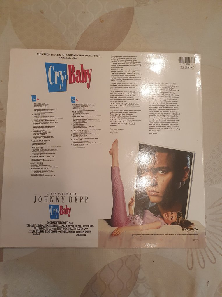 Various Original Soundtracks - Πολλαπλοί καλλιτέχνες - Cry-Baby - Άλμπουμ LP (μεμονωμένο αντικείμενο) - 1990 #1.0