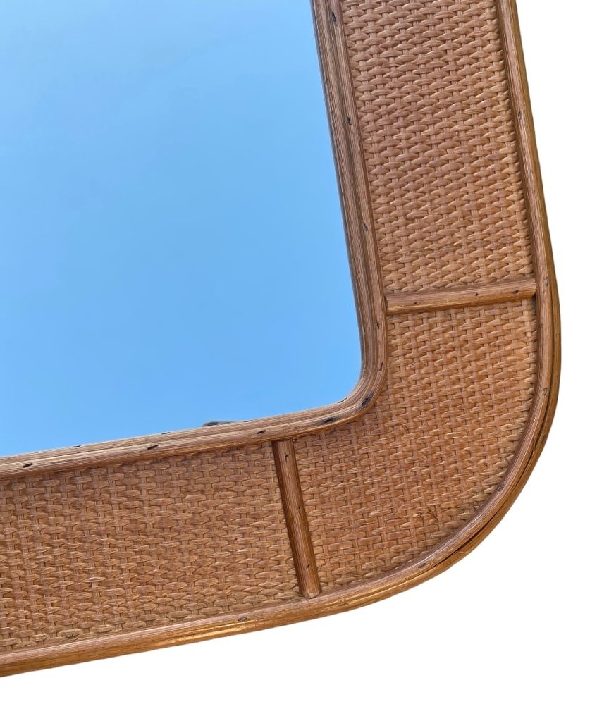 Spiegel  - Bamboe, Hout, Rattan, Glas #2.1