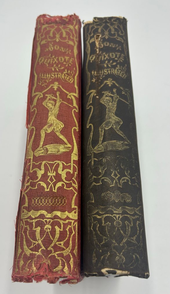Miguel de Cervantes - 2 Don Quixote american editions, with illustrations by Schoff - 1848-1852 #1.0