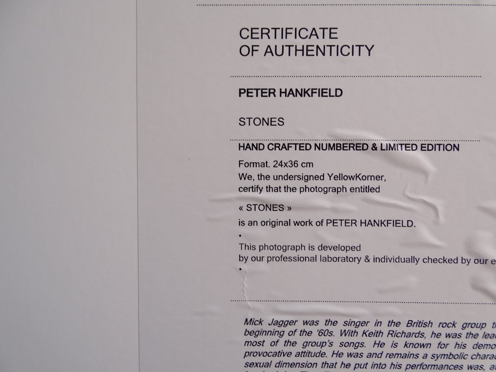 Peter Hankfield - Mick Jagger, Rolling Stones #2.1