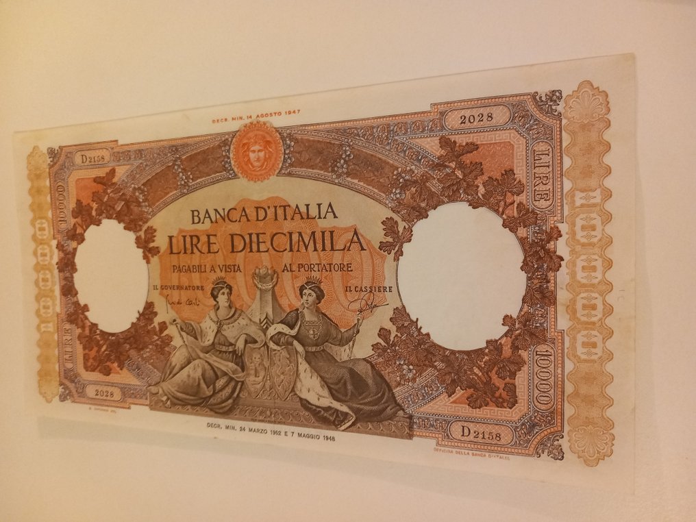 Olaszország. - 10 000 Lire - 1962 - Pick 89d (Nincs minimálár) #1.0