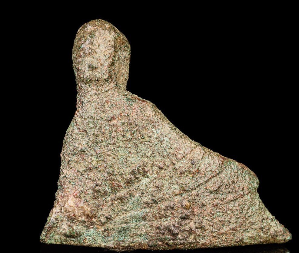 Αρχαία Ρωμαϊκή Μπρούντζος Παλαιό ρωμαϊκό μπρούτζινο άγαλμα θεού του ποταμού. - 3.5 cm  (χωρίς τιμή ασφαλείας) #2.1