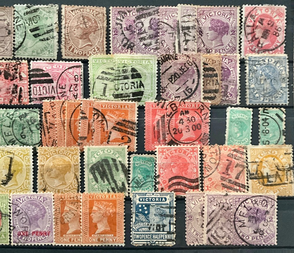 British Commonwealth 1863/1929 - Part in 6 flashcards, Barbados, Fiji, New South Wales, New Zealand, Australia, and others... - Michel #3.2