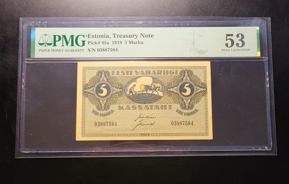 爱沙尼亚. - 5 Marka - 1919 - Pick 45a  (没有保留价) #1.0
