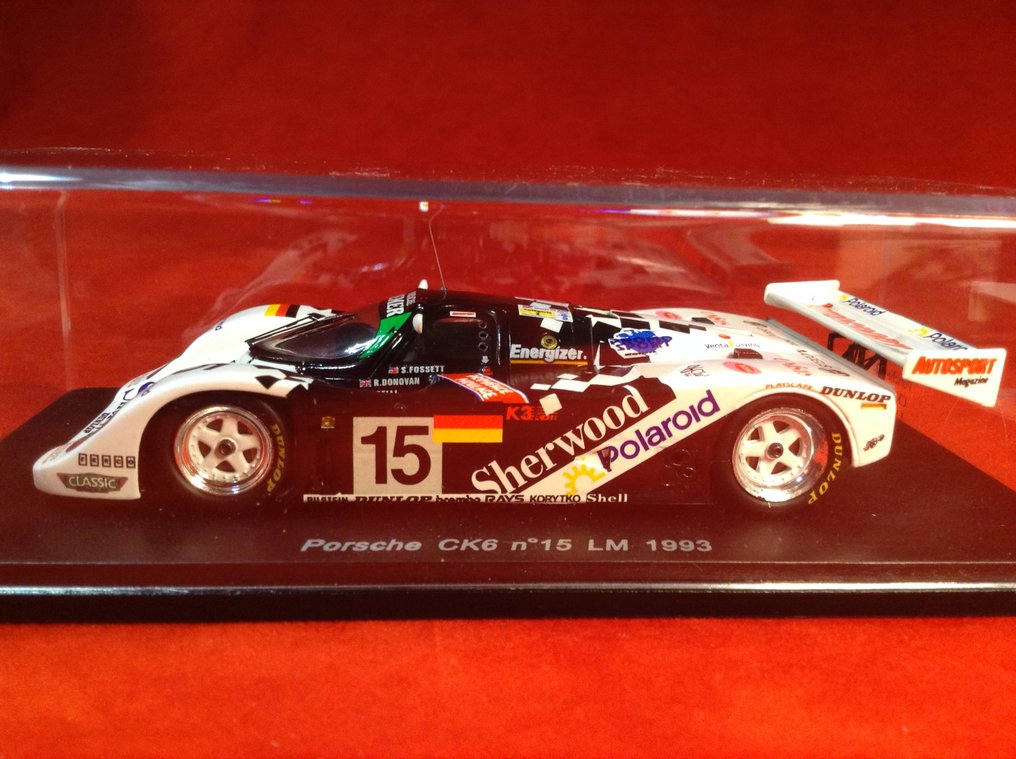 Spark 1:43 - Voiture de course miniature - ref. #S1949 Porsche 9362 CK6 Kremer Racing Le Mans 1993 #15 Coppelli/Fossett/Donovan - Qualité excellente - édition limitée - difficile à trouver aujourd'hui #1.0