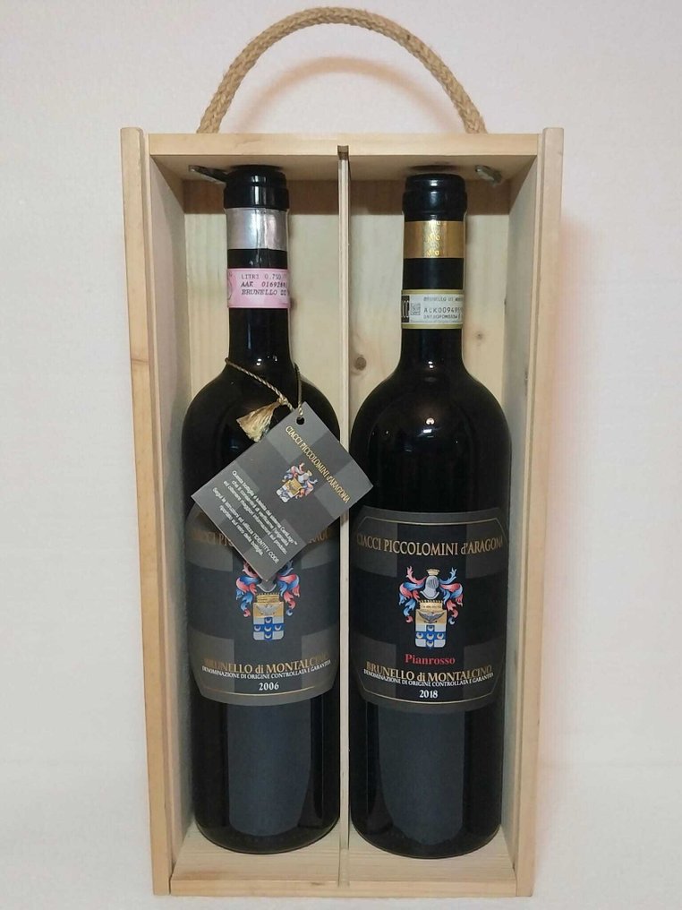 2006 Ciacci Piccolomini d'Aragona & 2018 Pianrosso - 蒙达奇诺·布鲁奈罗 DOCG - 2 Bottles (0.75L) #1.0