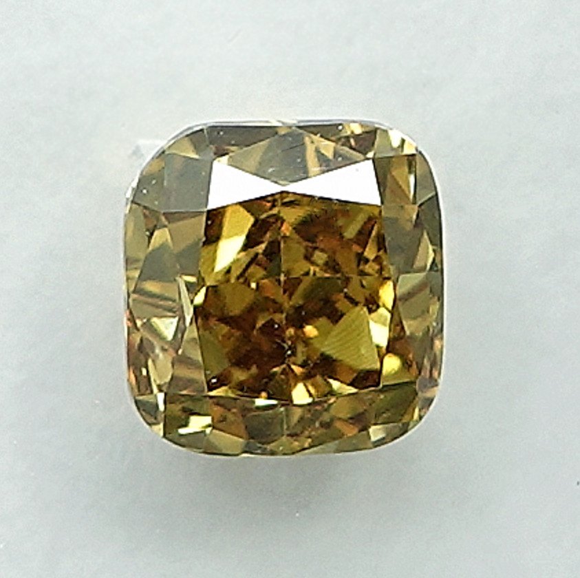 没有保留价 - 1 pcs 钻石  (天然色彩的)  - 0.58 ct - 枕形 - Fancy 黄色 - VS2 轻微内含二级 - 国际宝石研究院（IGI） #1.0