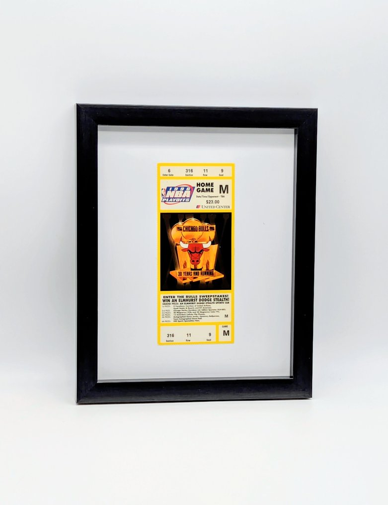芝加哥公牛队 - NBA - Michael Jordan - 1996 - 门票, 第四届NBA总冠军，季后赛门票  #1.0