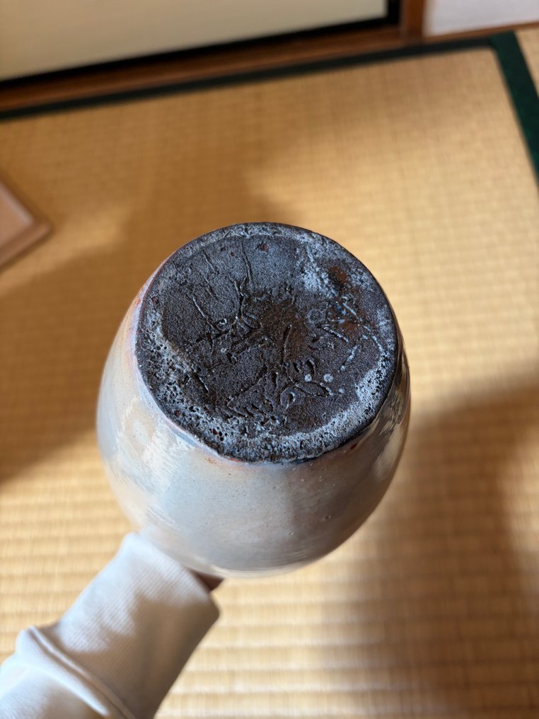 日本古董信乐风格石器瓶——自然灰烬釉——江户时代至明治早期 - 石器, 陶瓷 - 日本 - 明治時期（1868-1912） #2.1