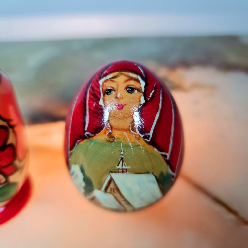 Artisanal - Παιχνίδι Ornement décoratif (4) - poupées faites main et œuf - 1990-2000 - Ρωσία #3.2