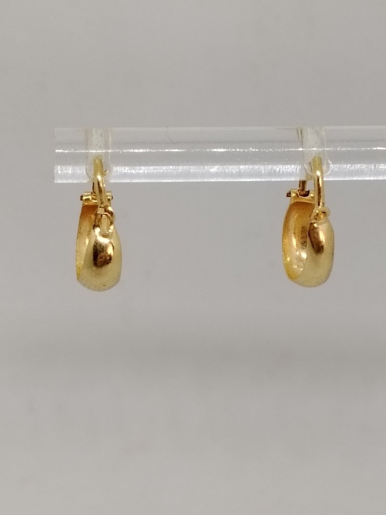 沒有保留價 - 圈形耳環 - 18 克拉 黃金 #1.0