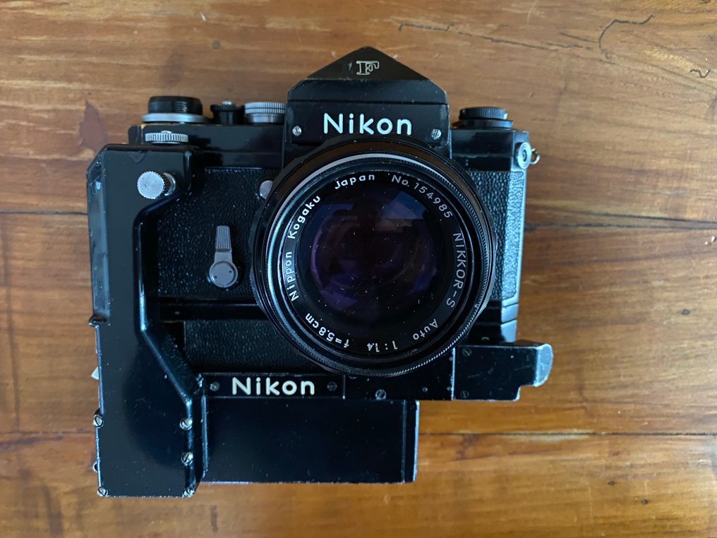 Nikon, Nippon Kōgaku F + 5.8cm f1.4 + F36 motor drive Analogt kamera #1.0