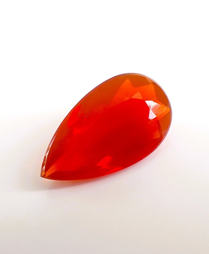 Orange Fire Opal  - 5.71 ct - Antwerp Laboratory for Gemstone Testing (ALGT) - Fire Opal - Clean #1.0