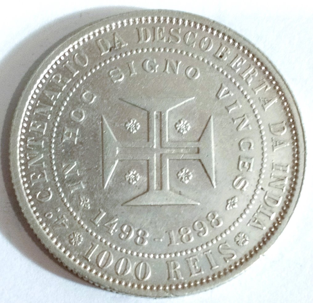 Portugal. D. Carlos I (1889-1908). 1000 Reis - 1898 - IV Centenário da Descoberta da Índia  (No reserve price) #1.0