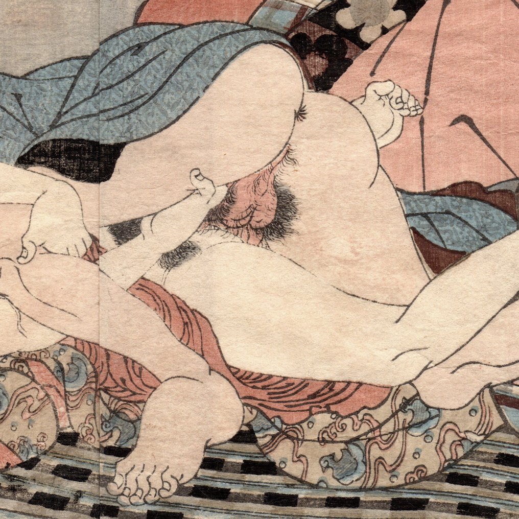 A Journal of Defloration: The Head Apprentice Courtesan Kikunoi 菊の井 - 1836 - Shunga 春画 Erotic Art - Utagawa Kunisada 歌川国貞 (1786-1865) - Japan -  Edo Period (1600-1868) #2.1