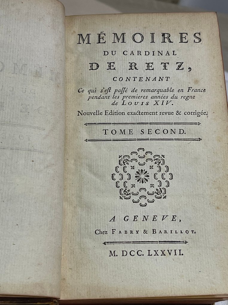 Jean-François Paul de Gondi Retz - Mémoires du cardinal de Retz - 1600 #2.1