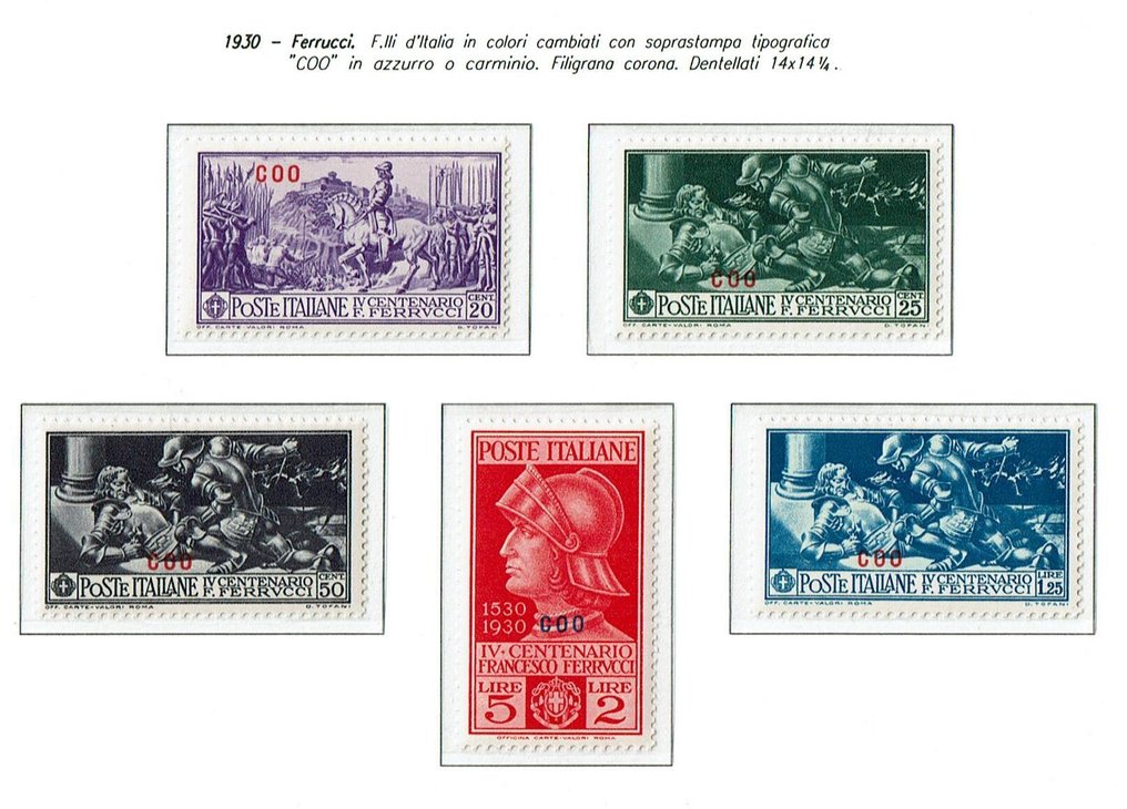 密克羅尼西亞 1930/1932 - Francesco Ferrucci 和 13 Isole MNH - Sassone #3.2