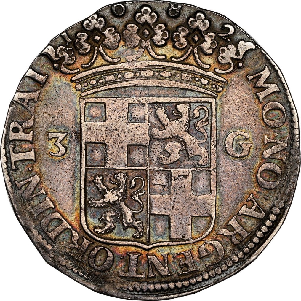 Netherlands, Utrecht 3 Gulden 1682 / XF (extremely rare and #3 in population!) #1.0