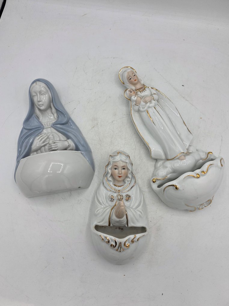  Holy water font (3) - 1970-1980 - Set of 3 bénitiers - Virgin Mary  #1.0