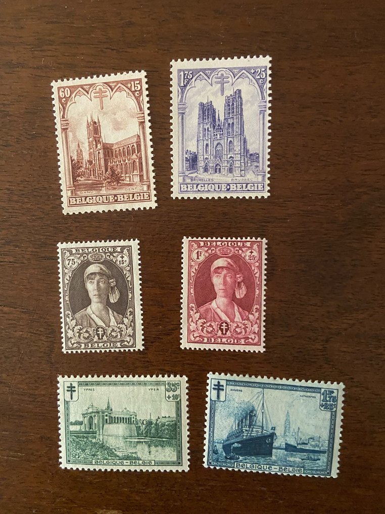 比利時 1910/1931 - Belgio，5系列完整 - Y&T #2.1